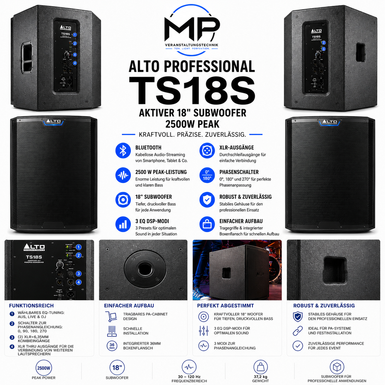 Party Paket Lautsprecher Set Subwoofer